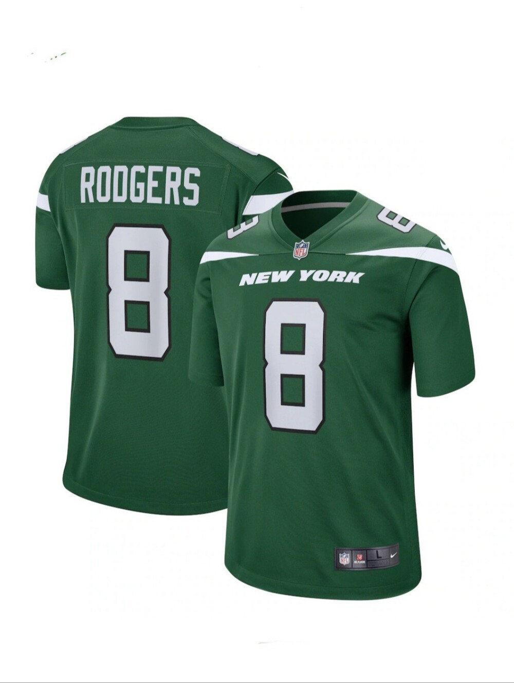 Nike Men's Aaron Rodgers #8 New York Jets Green Home Game Football Jersey S $130